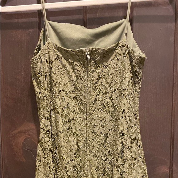 Green Lace Spaghetti Strap Dress - Picture 3 of 3
